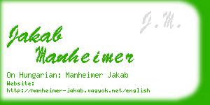 jakab manheimer business card
